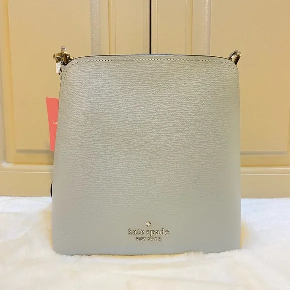 NWT! Kate Spade Small Bucket Refined Grain I Ocean Fog - Picture 1 of 9